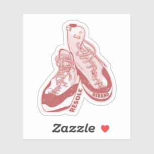 Rock climbing shoes resole sticker