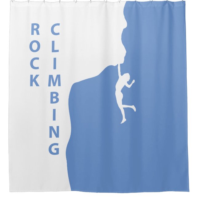 Rock climbing shower curtain (Front)