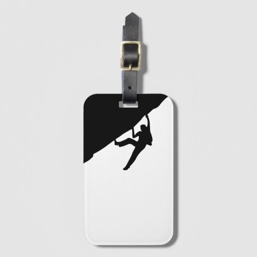 Rock Climbing Silhouette Luggage Tag