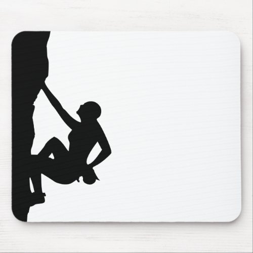 Rock Climbing Silhouette Mouse Pad