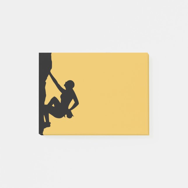 Rock Climbing Silhouette Post-it Notes (Front)