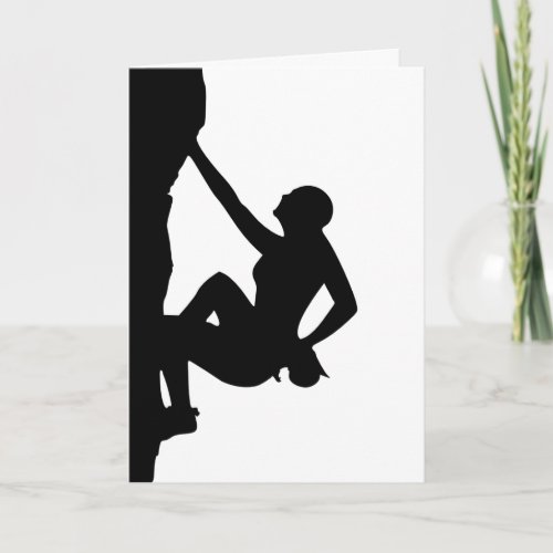 Rock Climbing Silhouette Postcard