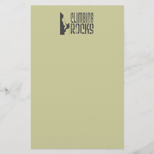 Rock Climbing Stationery (Front)