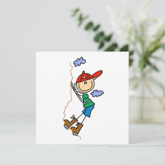 Rock Climbing Stick Figure (Standing Front)