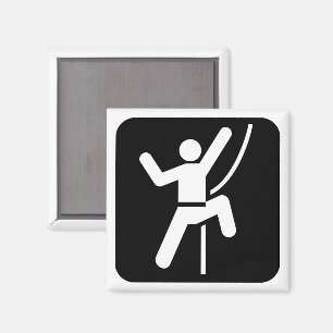 Rock Climbing Symbol Magnet