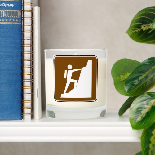 Rock Climbing Symbol Sign  Scented Candle