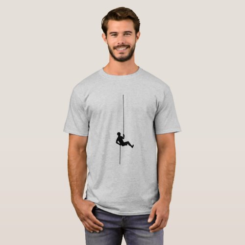 Rock Climbing T_Shirt Climber Rope Mountain Climb