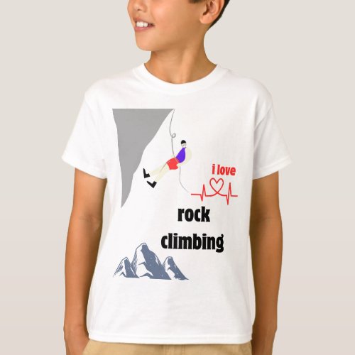 rock climbing t_shirt kids