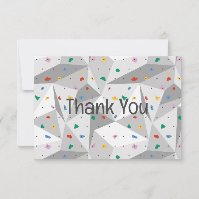 Rock Climbing Thank You Card (Front)