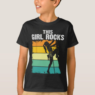 Rock Climbing, This Girl Rocks, Bouldering, Mounta T-Shirt