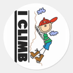 Rock Climbing Tshirts and Gifts Classic Round Sticker