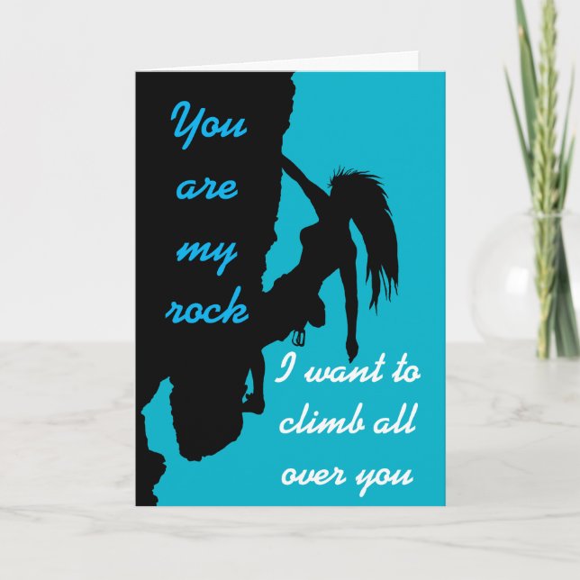 Rock Climbing Valentine greeting card (Front)