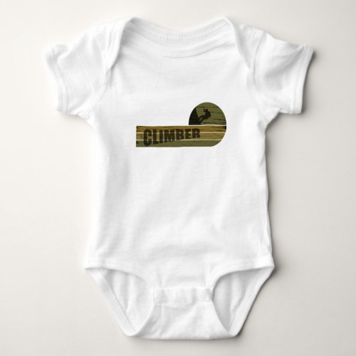 Rock climbing vintage baby bodysuit