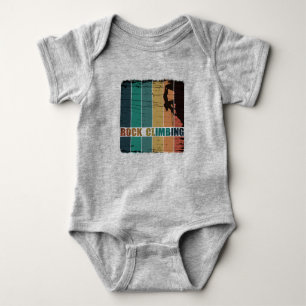 Rock climbing vintage climber baby bodysuit