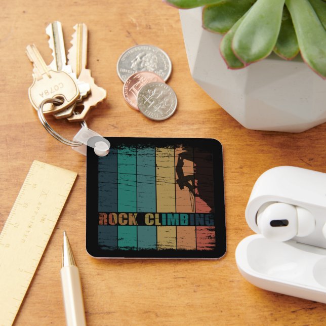 Rock climbing vintage climber keychain (Desk)