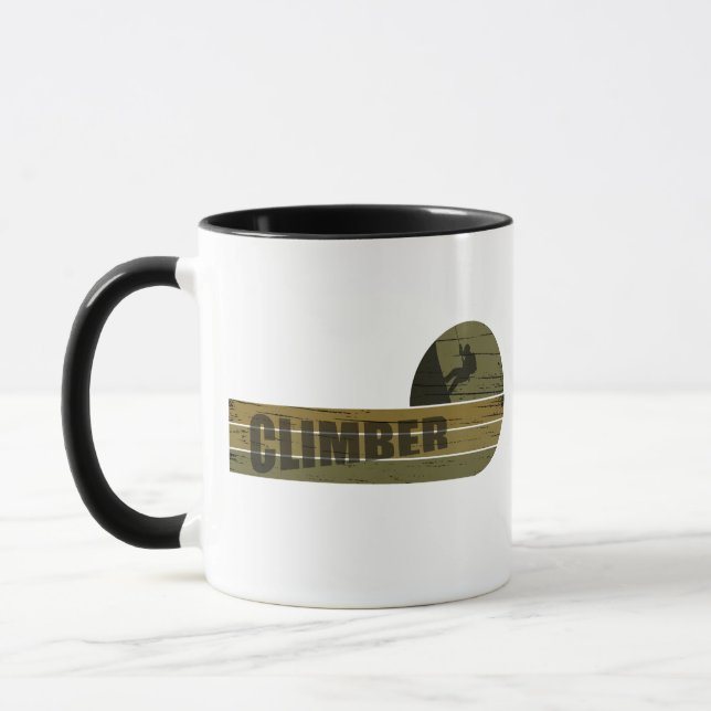 Rock climbing vintage climber mug (Left)
