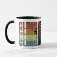 Rock climbing vintage climber
