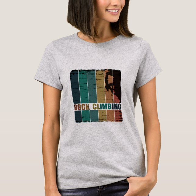 Rock climbing vintage climber T-Shirt (Front)