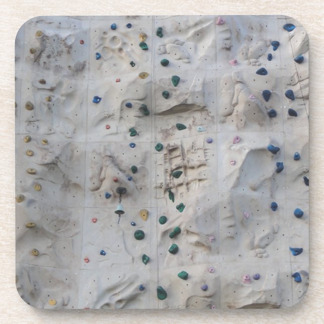 Rock Climbing Wall Beverage Coaster (Front)