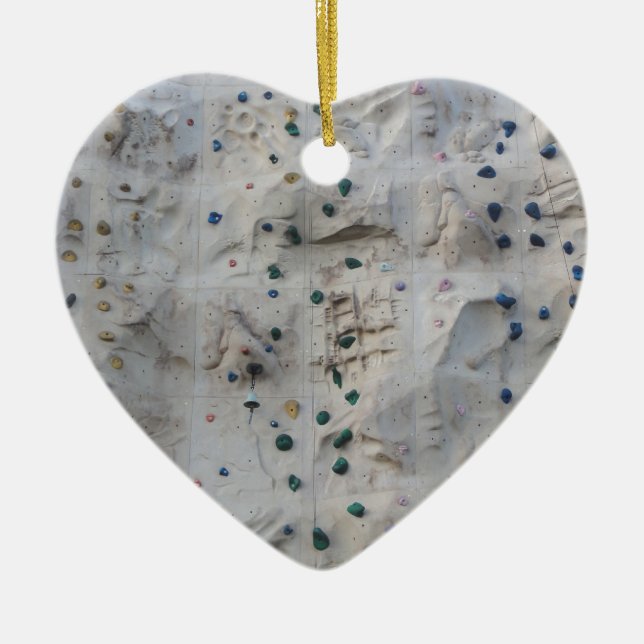 Rock Climbing Wall Ceramic Ornament (Front)