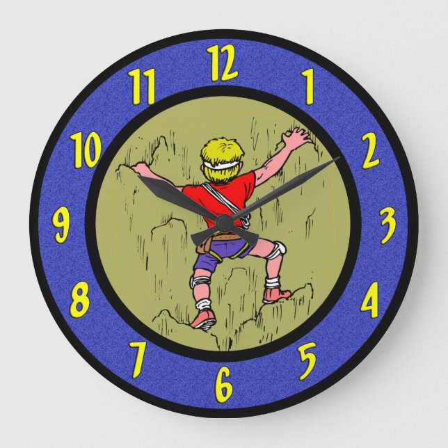 Rock Climbing Wall Clock (Front)