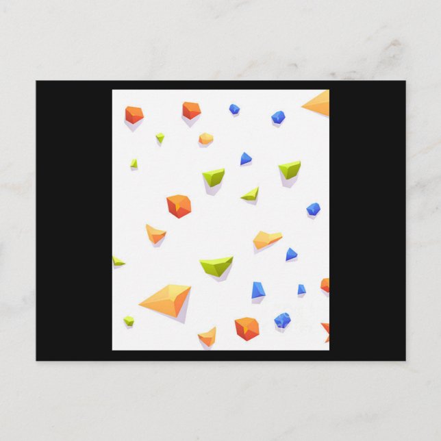 Rock Climbing Wall Grips Mats Ropes Bouldering Spo Postcard (Front)