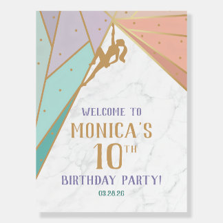 Rock Climbing Welcome Foam Board Poster