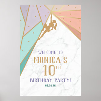 Rock Climbing Welcome Poster
