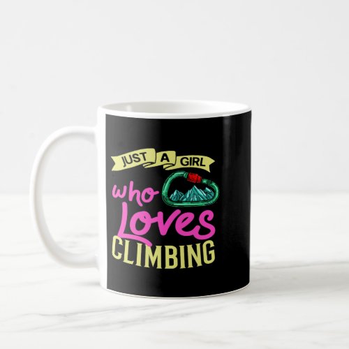 Rock Climbing Women Indoor Bouldering Girl Wall Tr Coffee Mug