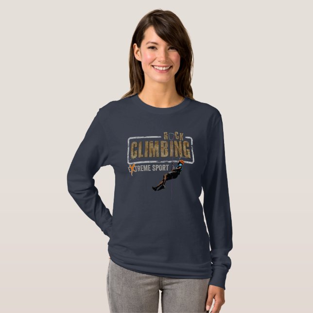 Rock Climbing | Women Long Sleeve T-Shirt (Front Full)