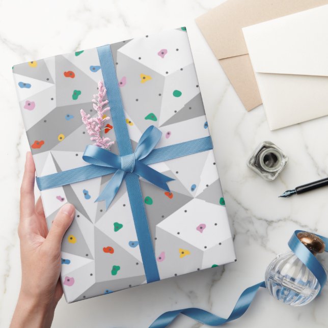 Rock Climbing Wrapping Paper, Rock Wall Gift Wrap (Gifting)