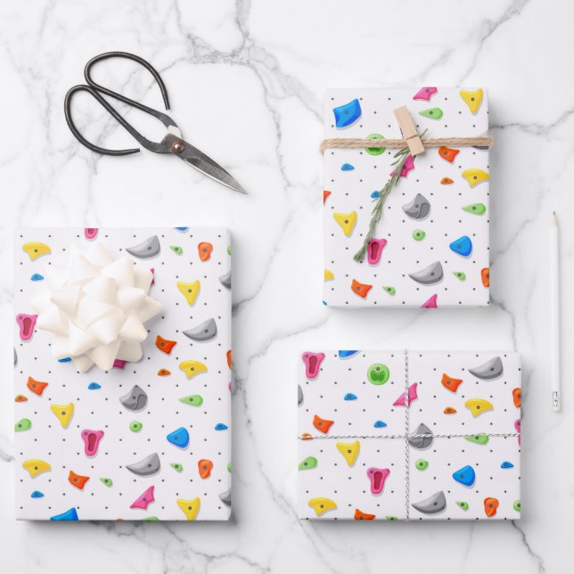 Rock Climbing Wrapping Paper Sheets (Front)