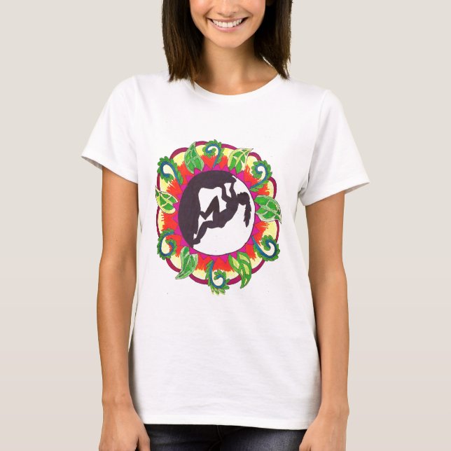 Rock Climbing Zen Girl T-Shirt (Front)