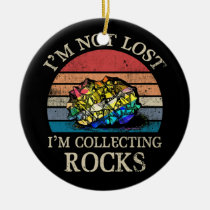 Rock Collecting Geologist Rock Collector Vintage Ceramic Ornament