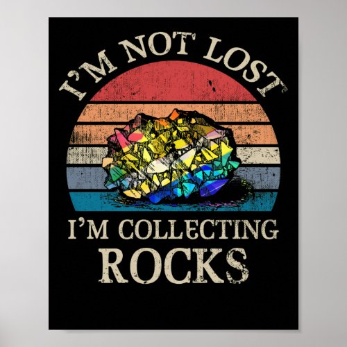 Rock Collecting Geologist Rock Collector Vintage Poster