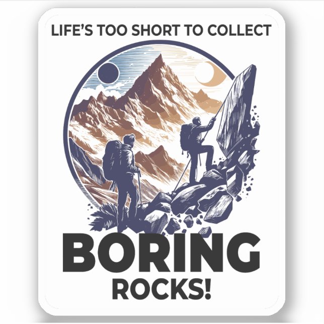 Rock Collecting Mineral Collector Geology Sticker (Front)