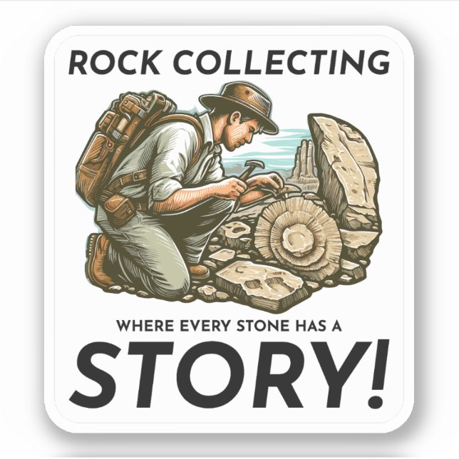 Rock Collecting Mineral Collector Geology  Sticker (Front)