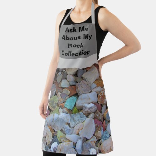 Rock Collection Nature Rockhound Colorful Stones Apron