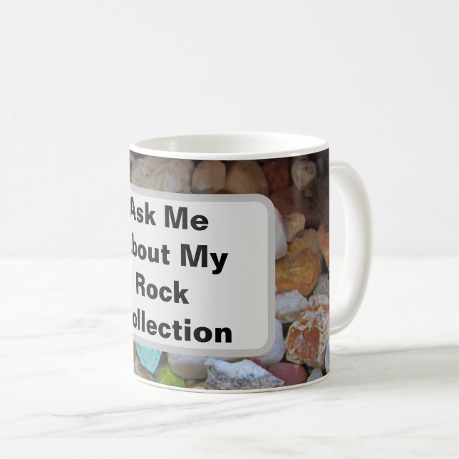 Rock Collection Nature Rockhound Colorful Stones Coffee Mug (Front Right)