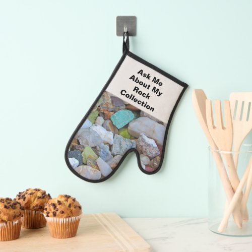 Rock Collection Nature Rockhound Colorful Stones Oven Mitt