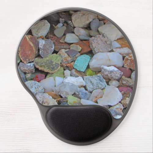 Rock Collection Photo Colorful Small Stone Nature Gel Mouse Pad