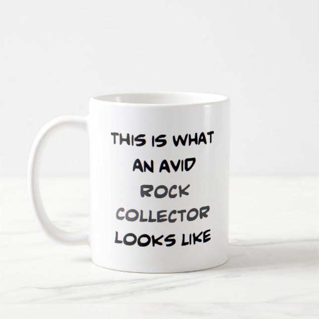 rock collector, avid coffee mug (Left)