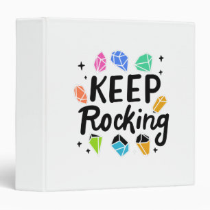 Rock Collector - Keep Rocking 3 Ring Binder