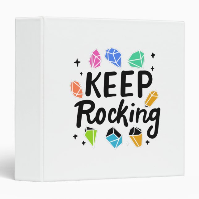 Rock Collector - Keep Rocking 3 Ring Binder (Front/Spine)
