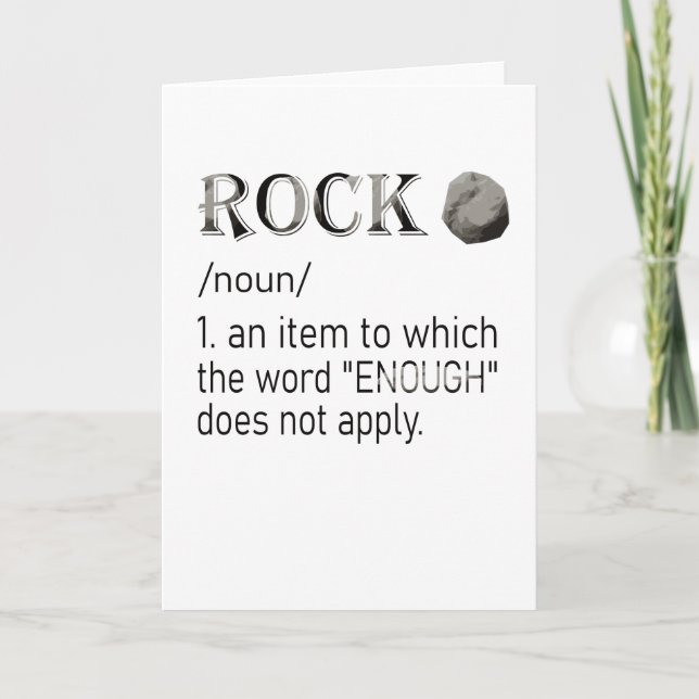 Rock Collector Rockhounding Geology Geologist Card (Front)