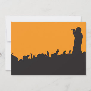 Rock Concert Crowd Silhouette Music Festival Invitation