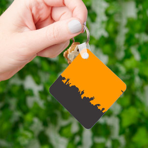 Rock Concert Crowd Silhouette Music Festival Keychain