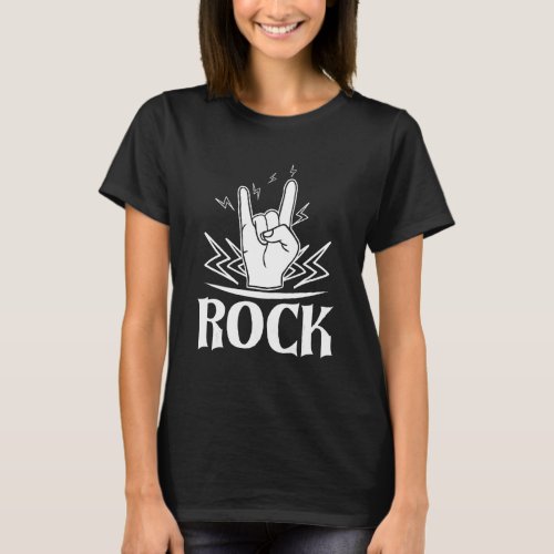 Rock Concert Rock Metal Sign Symbol Finger Rock Mu T_Shirt