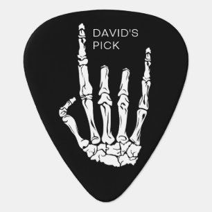Rock Concert Skeleton Hand Musician Personalized Guitar Pick