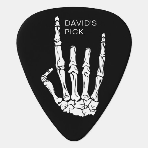 Rock Concert Skeleton Hand Musician Personalized Guitar Pick